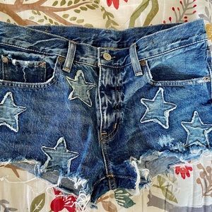 Ralph Lauren Denim Supply Boyfriend Star Jean Shorts